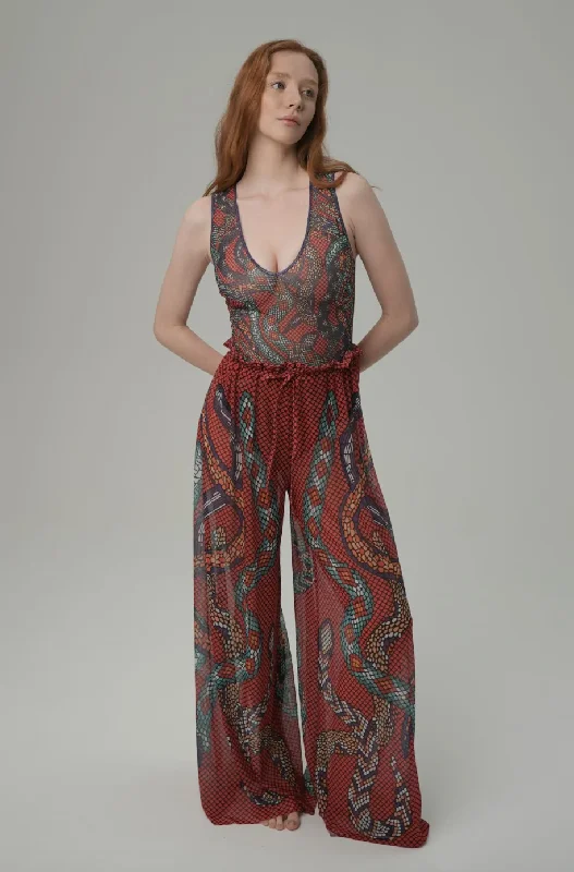 SNAKES BEACH PANTS one size, fits all Trendy Wide-Leg Pants