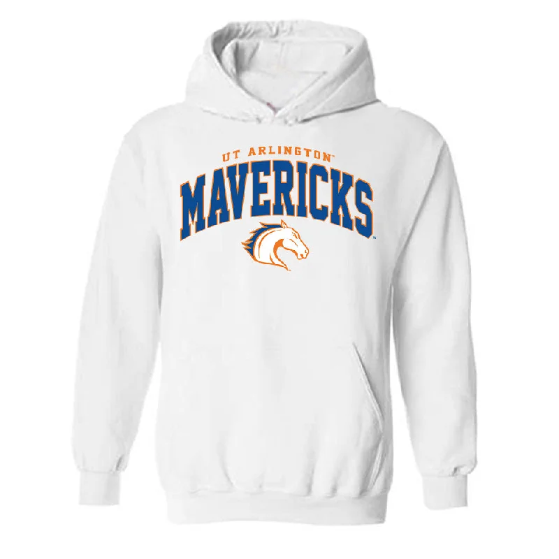 Texas Arlington - NCAA Women's Basketball : Alexsyah Goudeau - Hooded Sweatshirt Classic Shersey Hoodie with Emblem Brand Identity Texas Arlington - NCAA Women's Basketball : Alexsyah Goudeau - Hooded Sweatshirt Classic Shersey Hoodie with Emblem Brand Identity