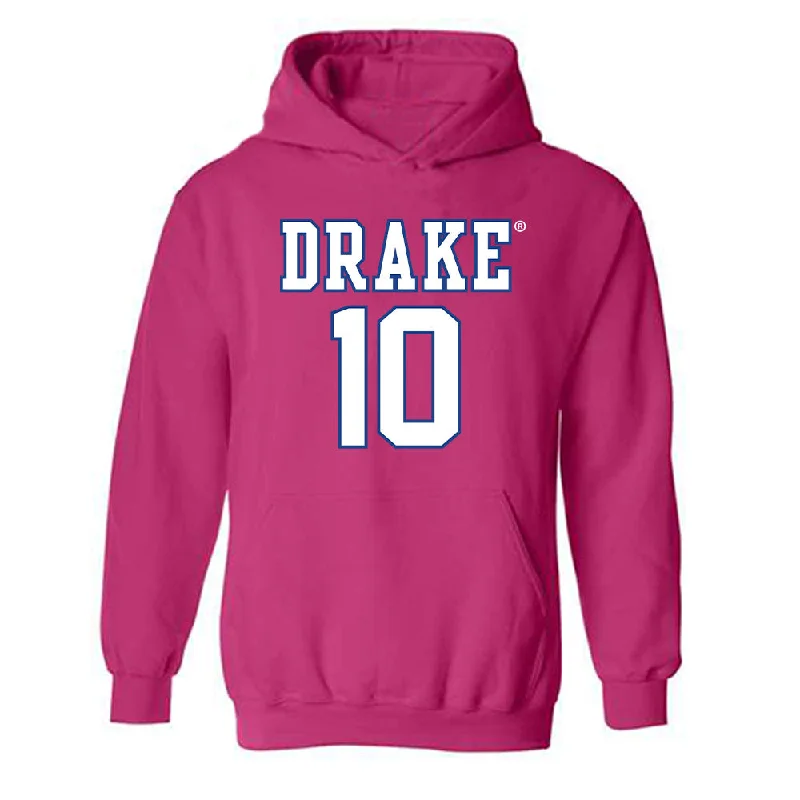 Drake - NCAA Women's Basketball : Katie Dinnebier - Hooded Sweatshirt Classic Shersey Hoodie with Neon Bright Vibrant Drake - NCAA Women's Basketball : Katie Dinnebier - Hooded Sweatshirt Classic Shersey Hoodie with Neon Bright Vibrant