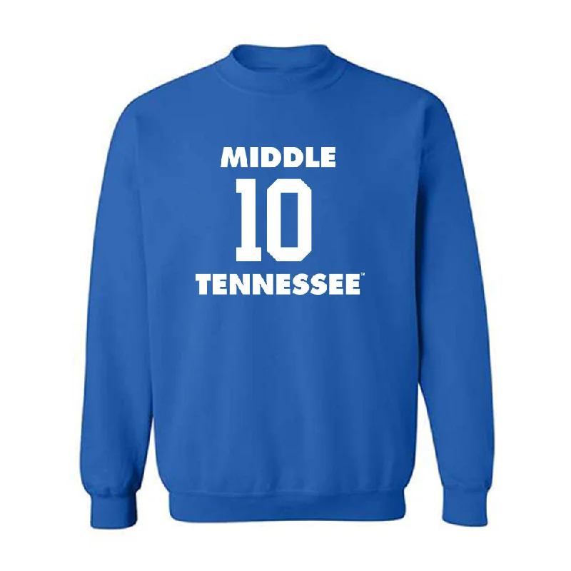 MTSU - NCAA Women's Basketball : Jalynn Gregory - Crewneck Sweatshirt Replica Shersey Hoodie with Reflective Safety Nightwear MTSU - NCAA Women's Basketball : Jalynn Gregory - Crewneck Sweatshirt Replica Shersey Hoodie with Reflective Safety Nightwear