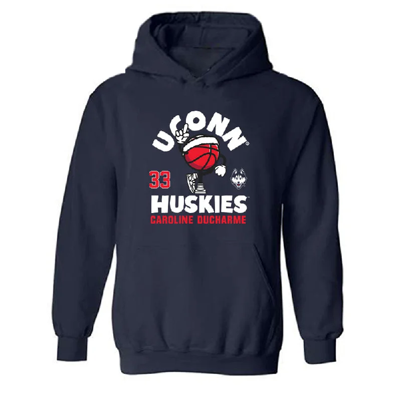 UCONN - NCAA Women's Basketball : Caroline Ducharme - Hooded Sweatshirt Hoodie with Rhinestones Sparkly Elegant UCONN - NCAA Women's Basketball : Caroline Ducharme - Hooded Sweatshirt Hoodie with Rhinestones Sparkly Elegant