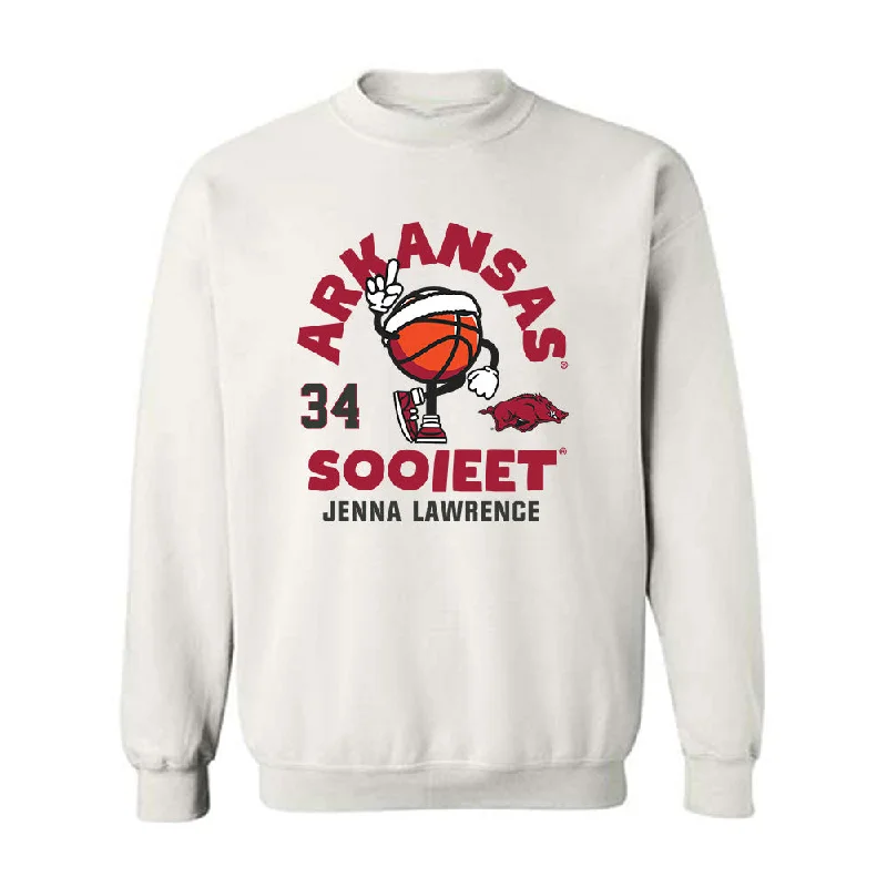 Arkansas - NCAA Women's Basketball : Jenna Lawrence - Crewneck Sweatshirt Fashion Shersey Hoodie with Contrast Stitching Detailed Premium Arkansas - NCAA Women's Basketball : Jenna Lawrence - Crewneck Sweatshirt Fashion Shersey Hoodie with Contrast Stitching Detailed Premium