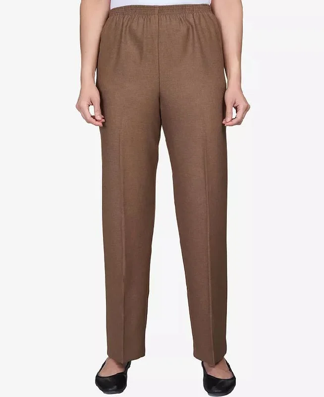 Classic Poly Gab Pull On Pant Proportioned Short Length Petite Relaxed Fit Trousers