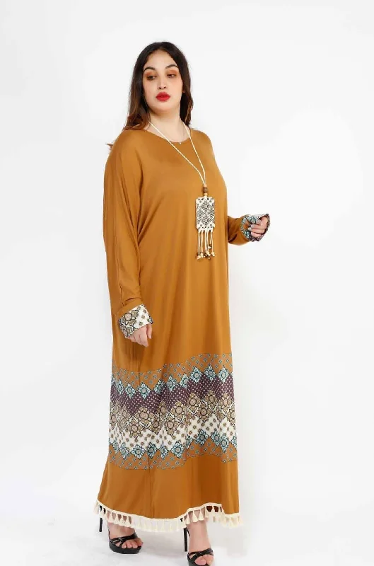 MADAME 1 TUSELLED DETAILED LONG DRESS 3045MK Tunics Travel practical