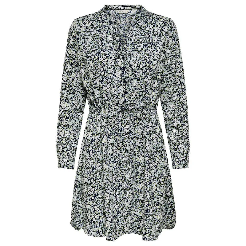 Only Blue Polyester Dress Tunics Stylish elegant