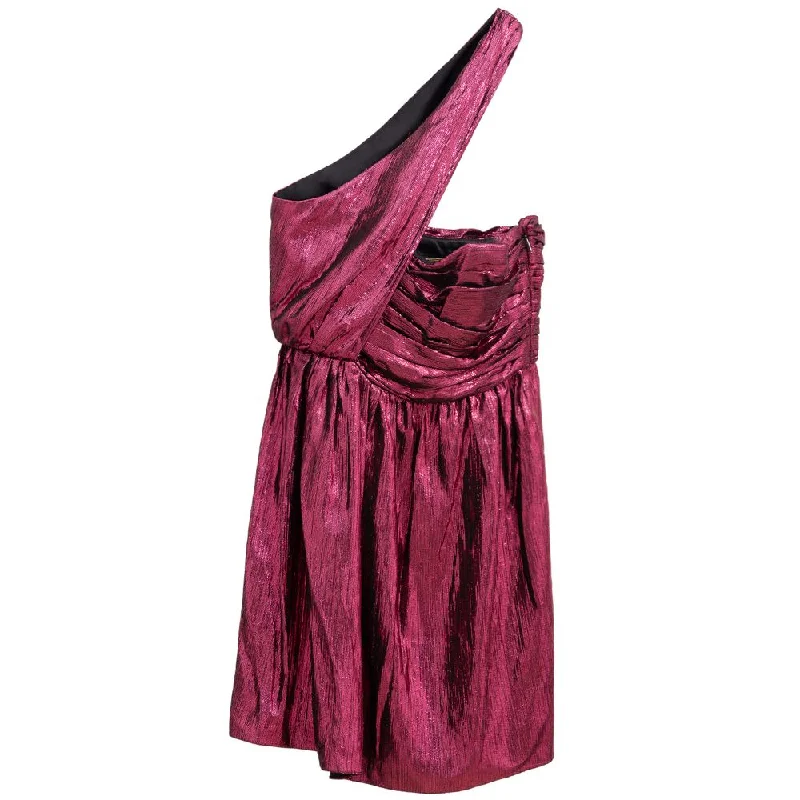 Saint Laurent Fuchsia Viscose Dress Elegant Long Evening