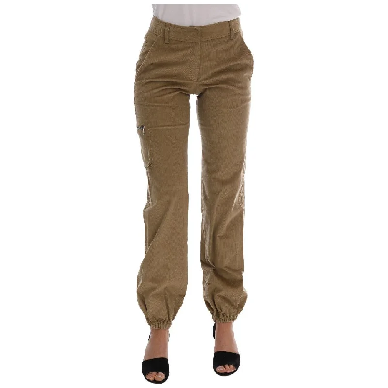 Ermanno Scervino Chic Beige Casual Pants for Sophisticated Style Cozy Knit Pants