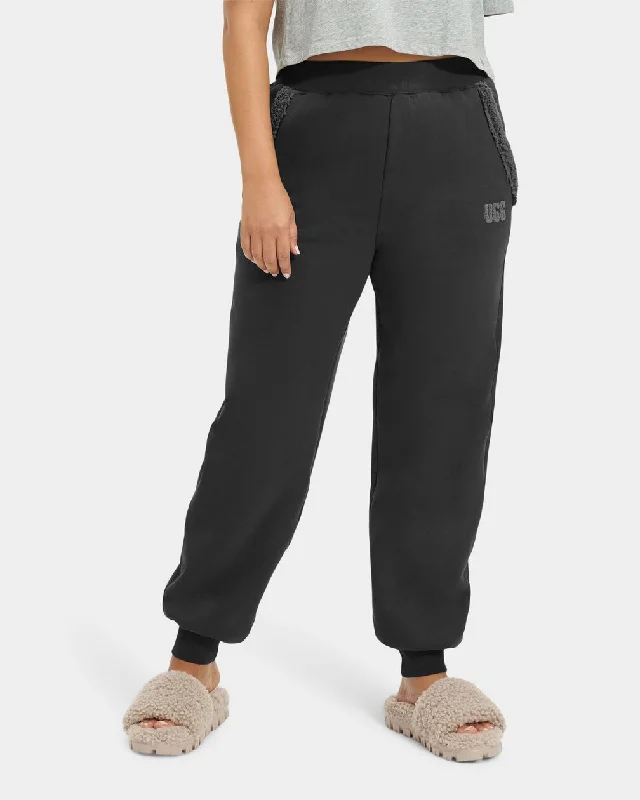Daylin Bonded Fleec Jogger Pant Chic Faux Leather Pants