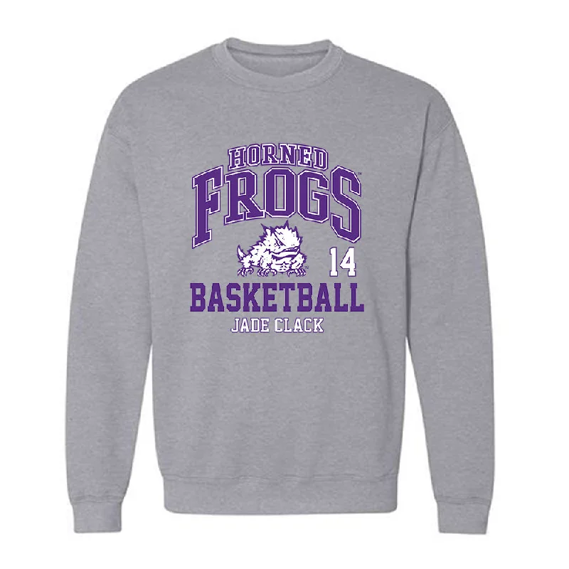 TCU - NCAA Women's Basketball : Jade Clack - Crewneck Sweatshirt Classic Fashion Shersey Hoodie with Pastel Soft Subtle