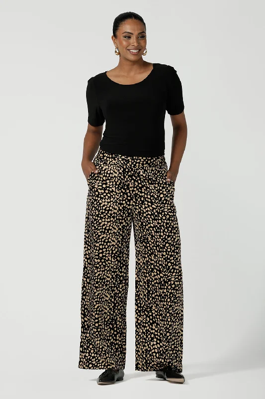 Sloane Pant in Gold Drop Fashionable Button-Up Pants