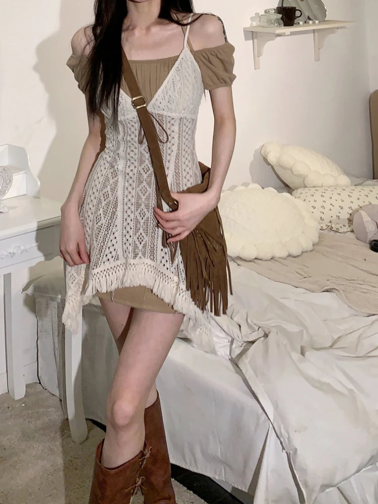 Yipinpay Fashion 2 Piece Dress Set Women Pure Color Y2k Mini Dress Elegant Casual Short Party Dress Office Lady 2024 Summer Slim Tunics Practical easy-care Yipinpay Fashion 2 Piece Dress Set Women Pure Color Y2k Mini Dress Elegant Casual Short Party Dress Office Lady 2024 Summer Slim Tunics Practical easy-care