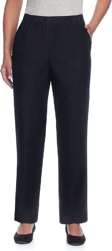 Denim Proportioned Medium Length Pants Plus Size Modern Stretch Trousers