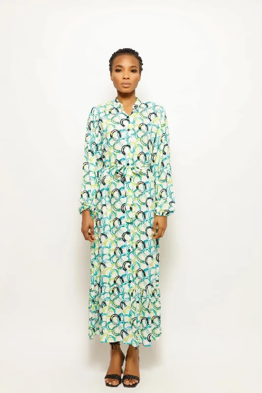 CIRCULAR FESTIVE VIBE LONG DRESS Tunics Cozy soft