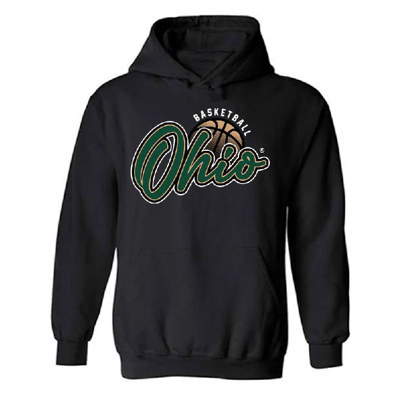 Ohio - NCAA Women's Basketball : Emma Barnett - Hooded Sweatshirt Sports Shersey Hoodie with Mock Neck Collared Structured Ohio - NCAA Women's Basketball : Emma Barnett - Hooded Sweatshirt Sports Shersey Hoodie with Mock Neck Collared Structured