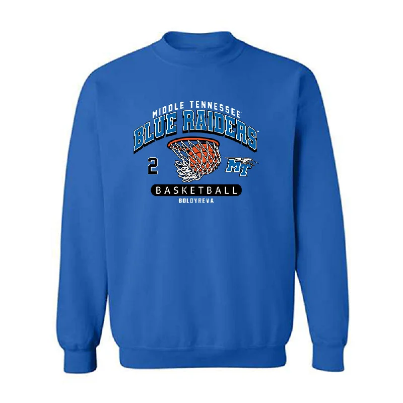 MTSU - NCAA Women's Basketball : Anastasiia Boldyreva - Crewneck Sweatshirt Classic Fashion Shersey Hoodie with Button Placket Classic Preppy MTSU - NCAA Women's Basketball : Anastasiia Boldyreva - Crewneck Sweatshirt Classic Fashion Shersey Hoodie with Button Placket Classic Preppy