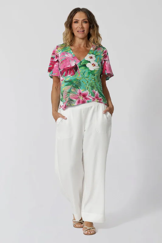 Connor Pant in White Soft Stretch Leggings