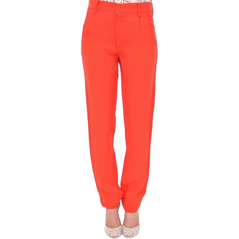 CO|TE Chic Orange Boyfriend Pants - Italian Crafted Stretch Fit Pants