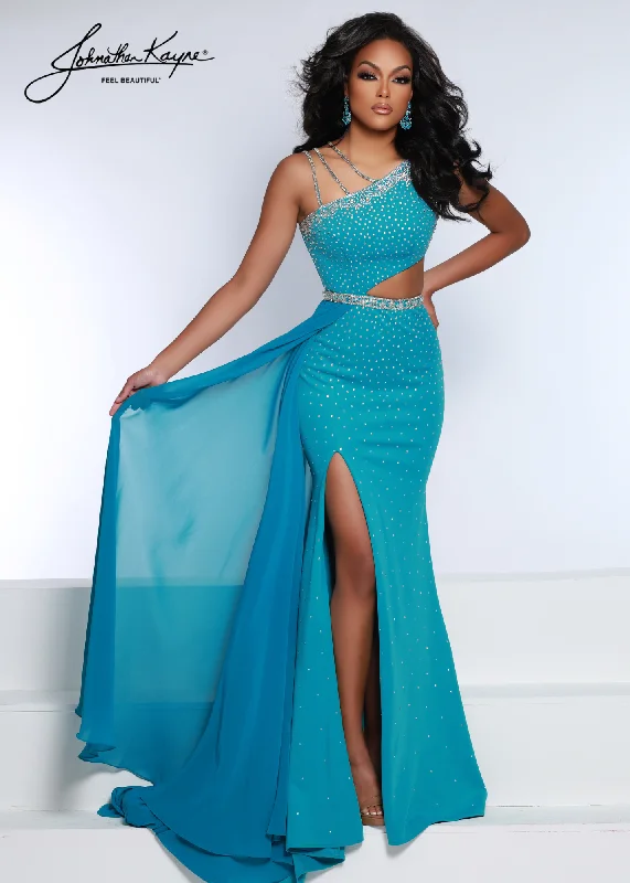 Johnathan Kayne 2688 Size 2 Teal Velvet Cape Cutout Pageant Dress Formal Gown Tunics Timeless classic