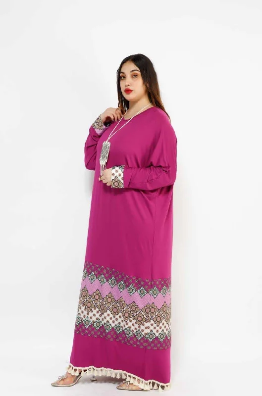 MADAME 4 TUSELLED DETAILED LONG DRESS 3045MK Tunics Lace romantic