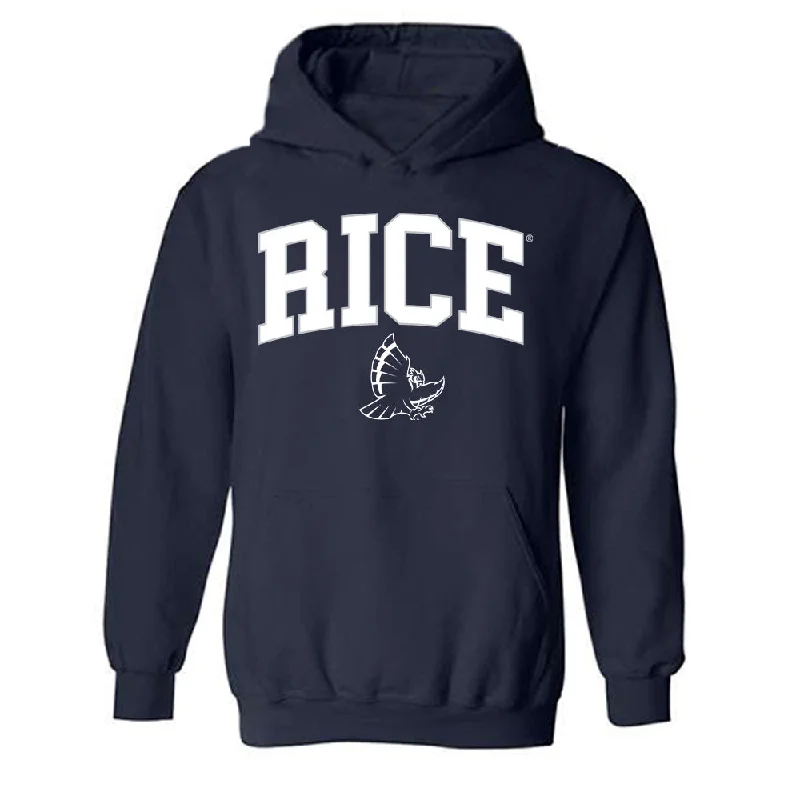 Rice - NCAA Women's Basketball : Emily Klaczek - Hooded Sweatshirt Classic Shersey Hoodie with Hem Frayed Vintage Worn Rice - NCAA Women's Basketball : Emily Klaczek - Hooded Sweatshirt Classic Shersey Hoodie with Hem Frayed Vintage Worn