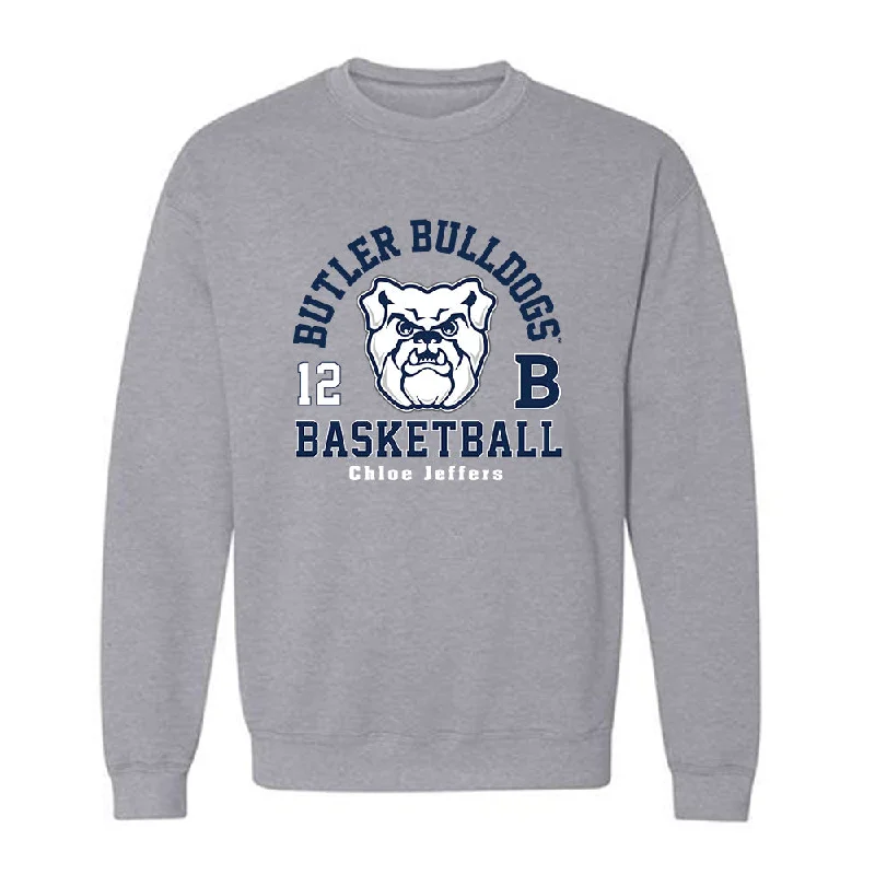 Butler - NCAA Women's Basketball : Chloe Jeffers - Crewneck Sweatshirt Classic Fashion Shersey Hoodie with Zipper Versatile Modern Butler - NCAA Women's Basketball : Chloe Jeffers - Crewneck Sweatshirt Classic Fashion Shersey Hoodie with Zipper Versatile Modern