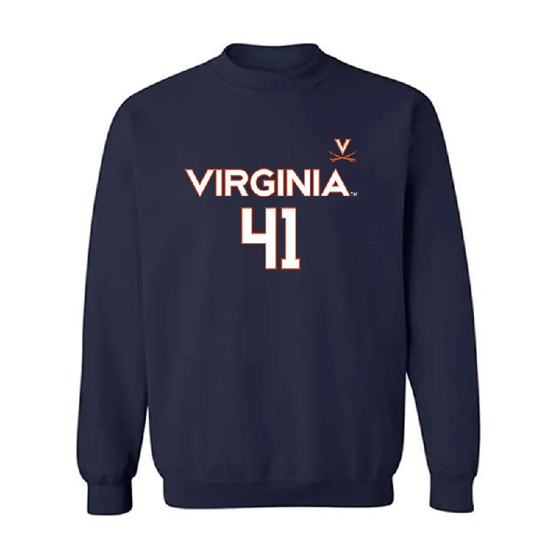 Virginia - NCAA Women's Basketball : Taylor Lauterbach - Crewneck Sweatshirt Replica Shersey Hoodie with Elastic Cuffs Stretchable Comfortable Virginia - NCAA Women's Basketball : Taylor Lauterbach - Crewneck Sweatshirt Replica Shersey Hoodie with Elastic Cuffs Stretchable Comfortable