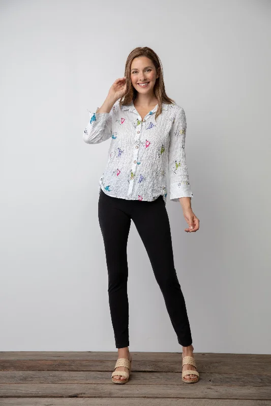 Women's Dark Wash Easy Pant Trendy Work Pants