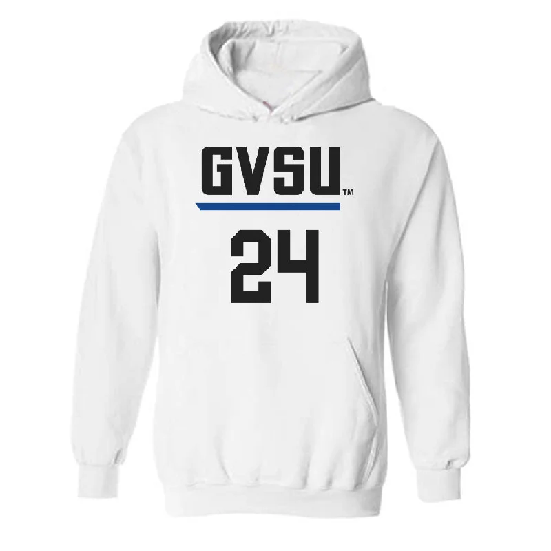Grand Valley - NCAA Women's Basketball : Paige VanStee - Hooded Sweatshirt Replica Shersey Hoodie Dress Longline Feminine Grand Valley - NCAA Women's Basketball : Paige VanStee - Hooded Sweatshirt Replica Shersey Hoodie Dress Longline Feminine