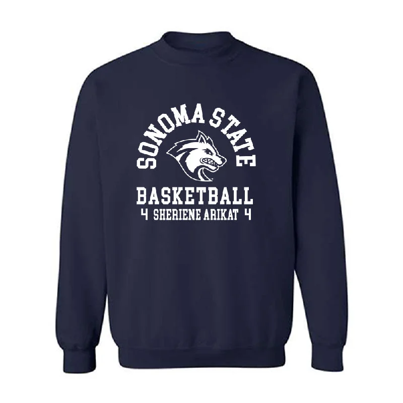 SSU - NCAA Women's Basketball : Sheriene Arikat - Crewneck Sweatshirt Classic Fashion Shersey Hoodie with Set-In Sleeves Structured Classic SSU - NCAA Women's Basketball : Sheriene Arikat - Crewneck Sweatshirt Classic Fashion Shersey Hoodie with Set-In Sleeves Structured Classic