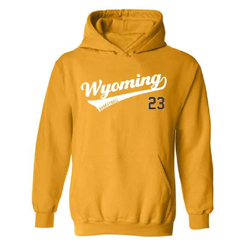 Wyoming - NCAA Women's Basketball : Joslin Igo - Hooded Sweatshirt Classic Shersey Hoodie with Raglan Sleeves Sporty Comfortable Wyoming - NCAA Women's Basketball : Joslin Igo - Hooded Sweatshirt Classic Shersey Hoodie with Raglan Sleeves Sporty Comfortable