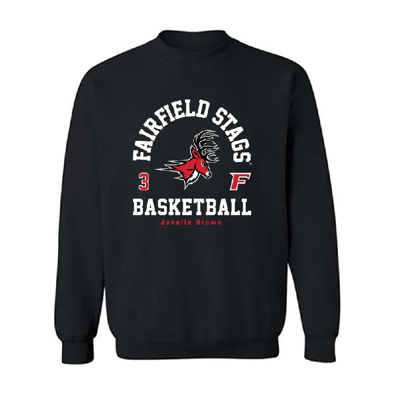 Fairfield - NCAA Women's Basketball : Janelle Brown - Crewneck Sweatshirt Classic Fashion Shersey Hoodie with Hood Adjustable Protection Fairfield - NCAA Women's Basketball : Janelle Brown - Crewneck Sweatshirt Classic Fashion Shersey Hoodie with Hood Adjustable Protection