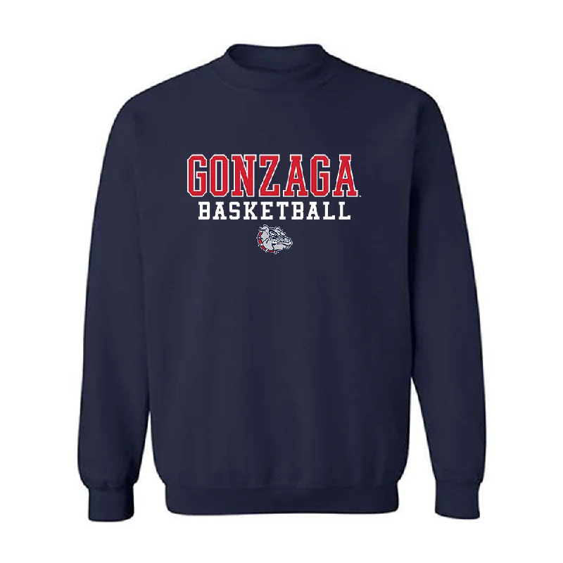 Gonzaga - NCAA Women's Basketball : Ella Hopkins - Crewneck Sweatshirt Classic Shersey Hoodie with Mock Neck Collared Structured Gonzaga - NCAA Women's Basketball : Ella Hopkins - Crewneck Sweatshirt Classic Shersey Hoodie with Mock Neck Collared Structured