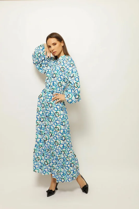ELBISE QUADRATICAL FESTIVE VIBE LONG DRESS Tunics Versatile functional