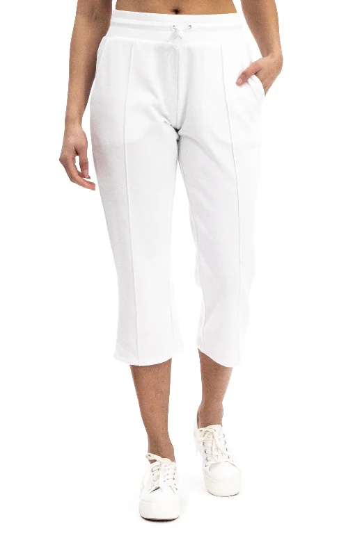 Pintuck Straight Leg Capri Pants Trendy Palazzo Pants