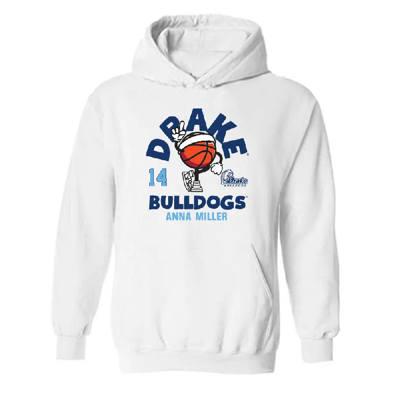 Drake - NCAA Women's Basketball : Anna Miller - Hooded Sweatshirt Fashion Shersey Hoodie with Metallic Shiny Futuristic Drake - NCAA Women's Basketball : Anna Miller - Hooded Sweatshirt Fashion Shersey Hoodie with Metallic Shiny Futuristic