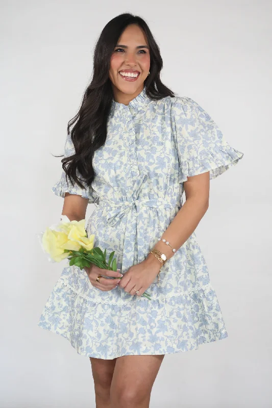 Sweet Magnolia Ruffle Dress Turtleneck Warm Winter