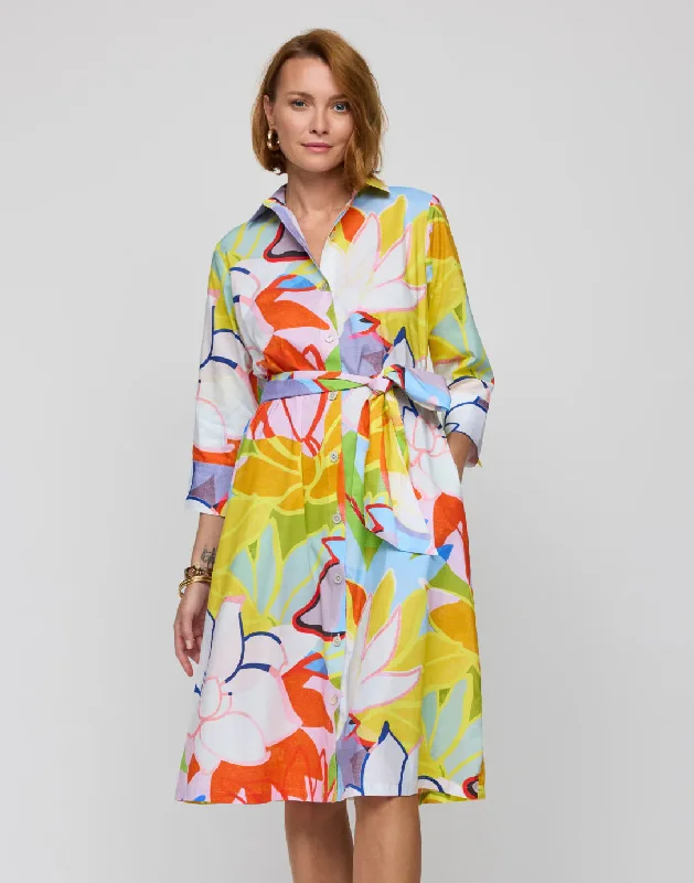 HINSON WU - TAMRON 3/4 SLEEVE DRESS IN LOTUS PRINT Tunics Canvas sturdy