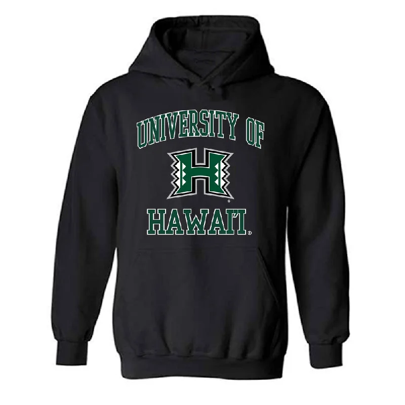 Hawaii - NCAA Women's Basketball : MeiLani McBee - Hooded Sweatshirt Classic Shersey Hoodie with Hem Fringe Bohemian Relaxed Hawaii - NCAA Women's Basketball : MeiLani McBee - Hooded Sweatshirt Classic Shersey Hoodie with Hem Fringe Bohemian Relaxed