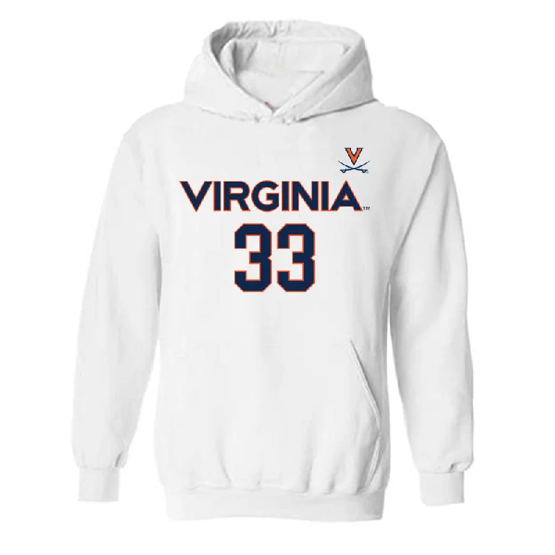 Virginia - NCAA Women's Basketball : Sam Brunelle - Hooded Sweatshirt Replica Shersey Hoodie with Hem Embroidery Detailed Premium Virginia - NCAA Women's Basketball : Sam Brunelle - Hooded Sweatshirt Replica Shersey Hoodie with Hem Embroidery Detailed Premium