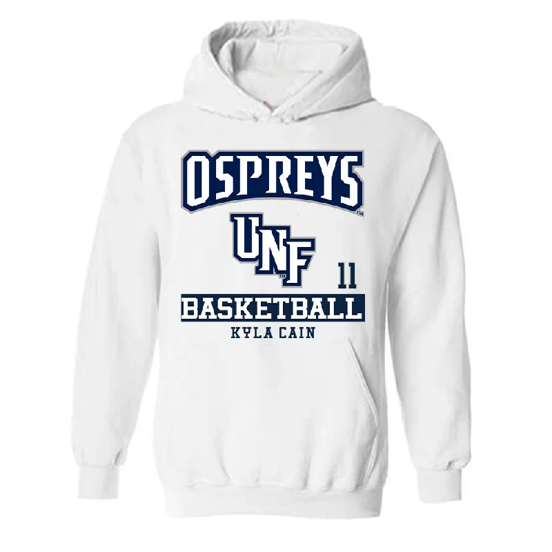 UNF - NCAA Women's Basketball : Kyla Cain - Hooded Sweatshirt Classic Fashion Shersey Hoodie with Tie-Dye Psychedelic Retro UNF - NCAA Women's Basketball : Kyla Cain - Hooded Sweatshirt Classic Fashion Shersey Hoodie with Tie-Dye Psychedelic Retro