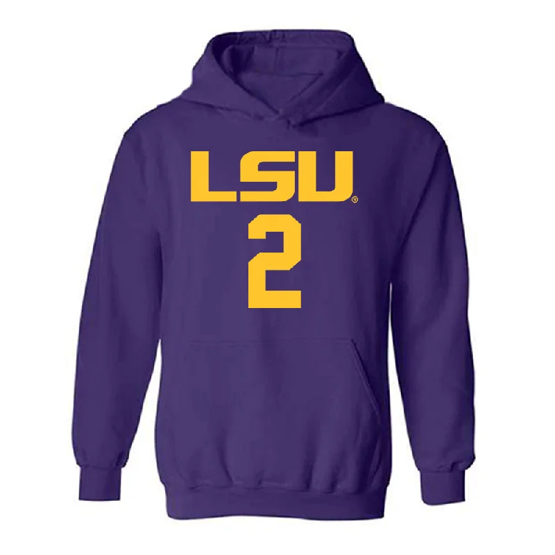 LSU - NCAA Women's Basketball : Amani Bartlett - Hooded Sweatshirt Classic Shersey Hoodie with Front Slit Layering Stylish LSU - NCAA Women's Basketball : Amani Bartlett - Hooded Sweatshirt Classic Shersey Hoodie with Front Slit Layering Stylish