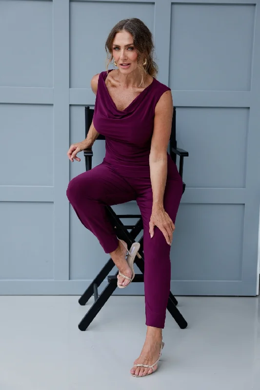 Indi Pant in Magenta Comfortable Fleece Pants