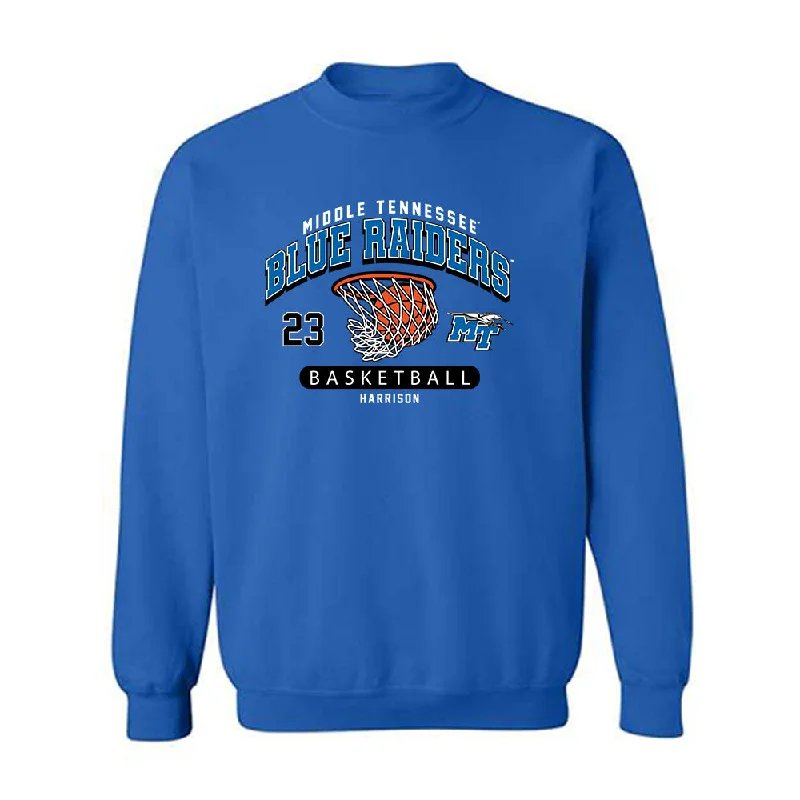 MTSU - NCAA Women's Basketball : Jada Harrison - Crewneck Sweatshirt Classic Fashion Shersey Hoodie with Crew Neck Simple Timeless MTSU - NCAA Women's Basketball : Jada Harrison - Crewneck Sweatshirt Classic Fashion Shersey Hoodie with Crew Neck Simple Timeless