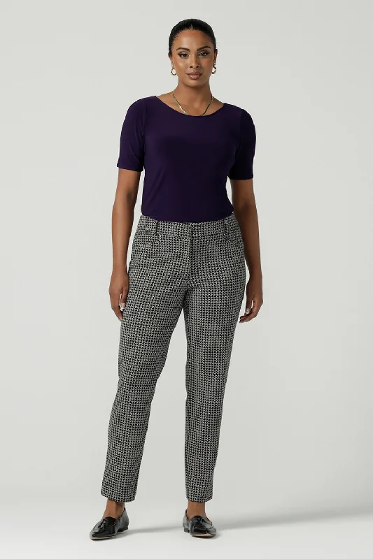 Lulu Tailored Pant in Jacquard Slim-Fit Khaki Pants