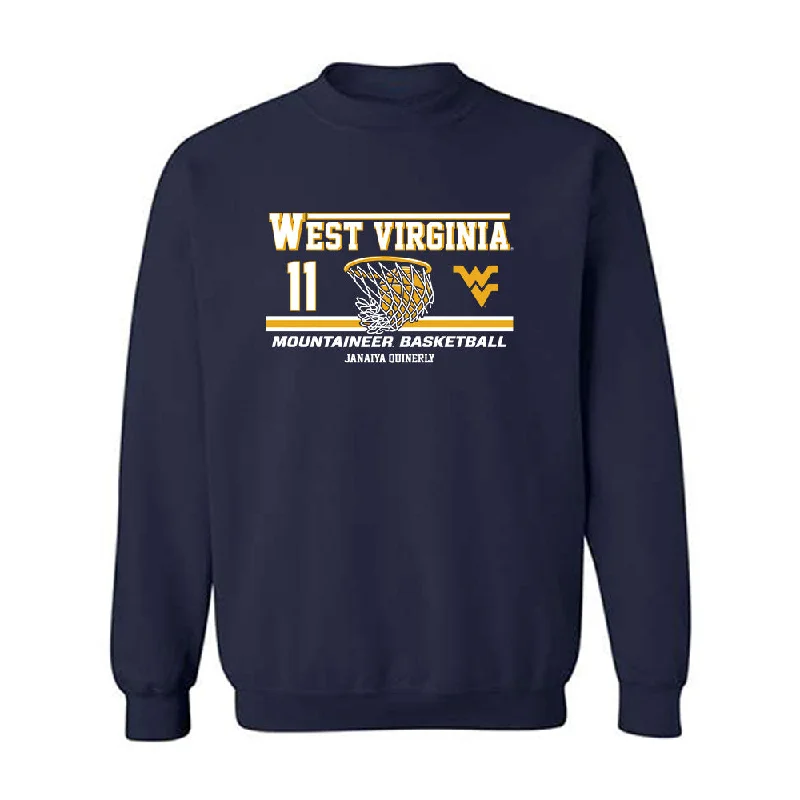 West Virginia - NCAA Women's Basketball : Janaiya Quinerly - Crewneck Sweatshirt Classic Fashion Shersey Hoodie with Drop Shoulder Relaxed Streetwear West Virginia - NCAA Women's Basketball : Janaiya Quinerly - Crewneck Sweatshirt Classic Fashion Shersey Hoodie with Drop Shoulder Relaxed Streetwear
