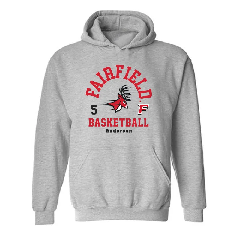 Fairfield - NCAA Women's Basketball : Meghan Andersen - Hooded Sweatshirt Classic Fashion Shersey Hoodie with Pattern Geometric Abstract Fairfield - NCAA Women's Basketball : Meghan Andersen - Hooded Sweatshirt Classic Fashion Shersey Hoodie with Pattern Geometric Abstract