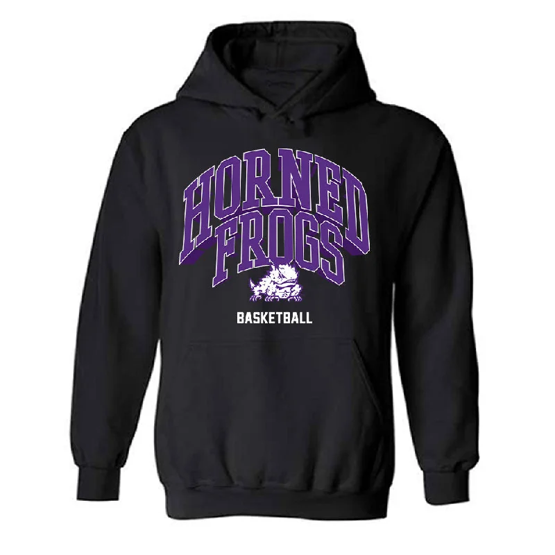 TCU - NCAA Women's Basketball : Daija Turner - Hooded Sweatshirt Classic Fashion Shersey Hoodie with Mock Neck Collared Structured TCU - NCAA Women's Basketball : Daija Turner - Hooded Sweatshirt Classic Fashion Shersey Hoodie with Mock Neck Collared Structured