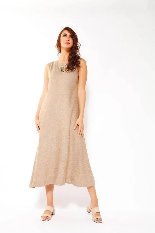 ETHNIC SYMBOL LONG DRESS BROWN Tunics Bestseller popular