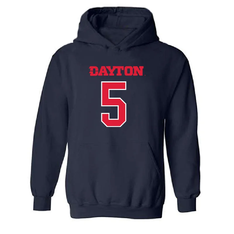 Dayton - NCAA Women's Basketball : Arianna Smith - Hooded Sweatshirt Generic Shersey Hoodie with Back Slit Movement Comfort Dayton - NCAA Women's Basketball : Arianna Smith - Hooded Sweatshirt Generic Shersey Hoodie with Back Slit Movement Comfort