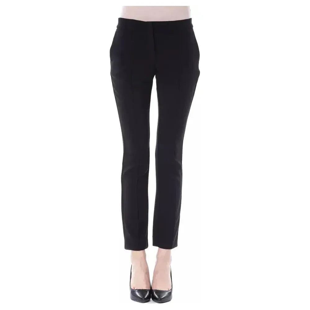 BYBLOS Black Polyester Women Pants Classic Straight Pants